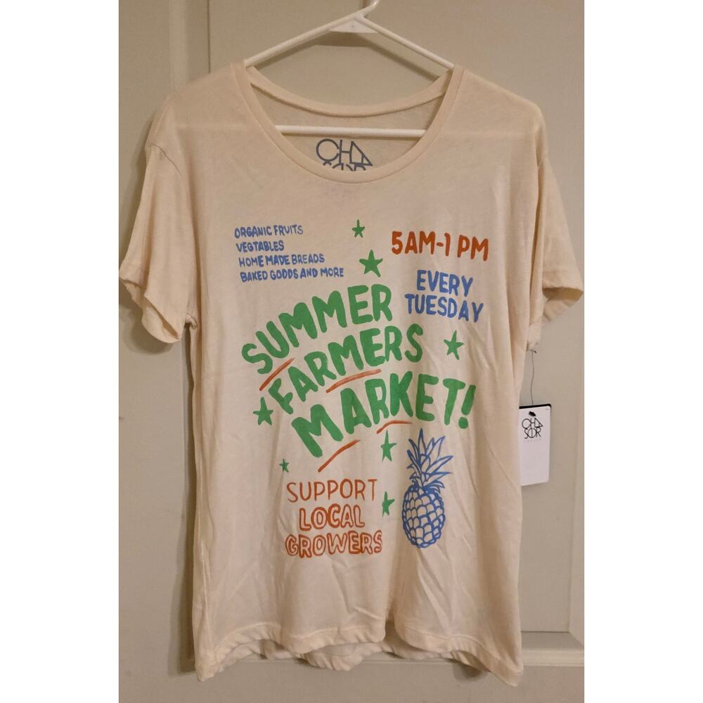 NWT Chaser retro vintage summer Farmers Market tee - Picture 2 of 6
